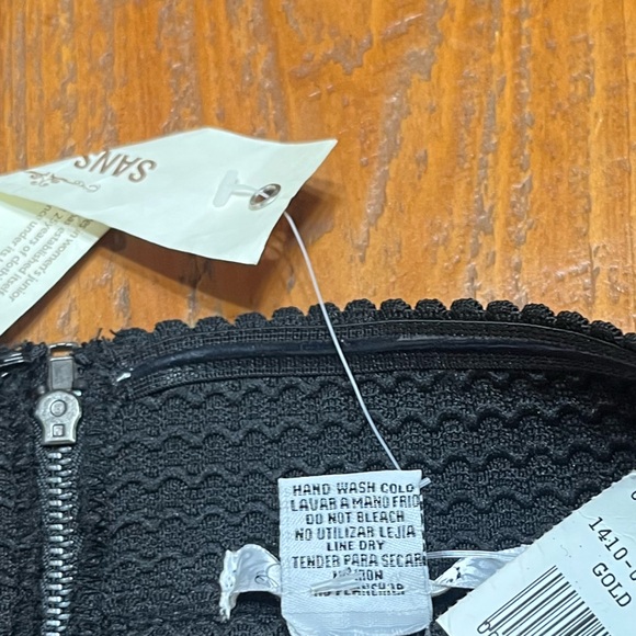 Sans Souci NWT Black & Gold Strapless Bodycon Bandage Dress Size Large - Picture 7 of 7